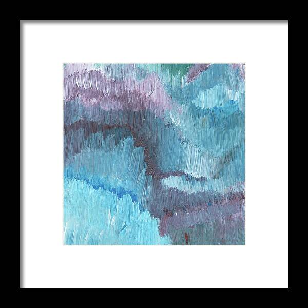 Abstract Framed Print featuring the painting Lapis Impressions IIi by Lisa Choate