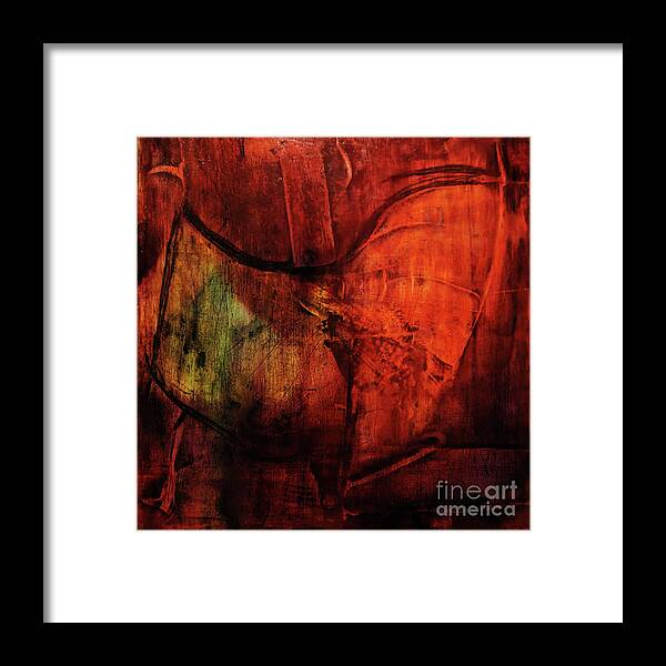 Red Painting Framed Print featuring the mixed media Largo by Elizabeth Bogard