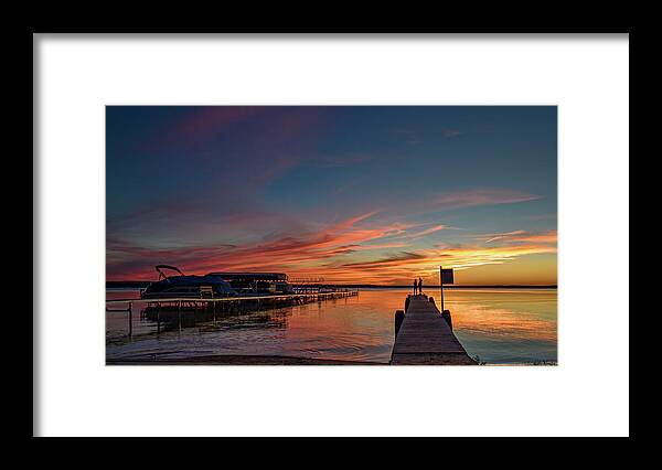 Maplehurst Dock Framed Print featuring the photograph Last Light by Joe Holley
