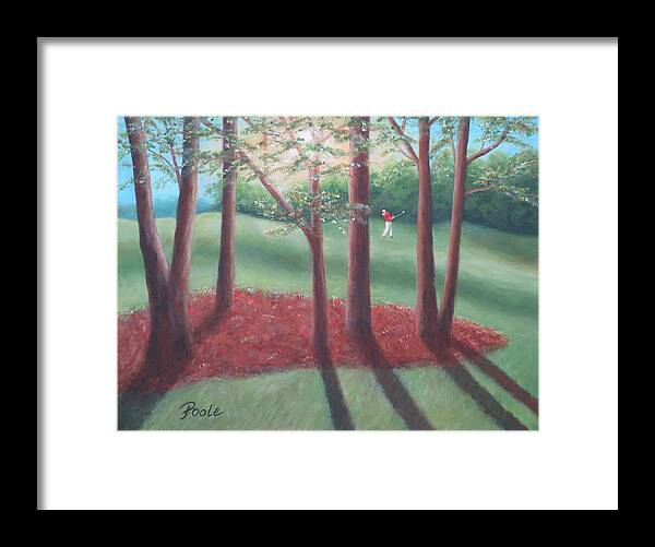 Landscape Framed Print featuring the painting Late Afternoon at Eagle Ridge Golf Course by Pamela Poole