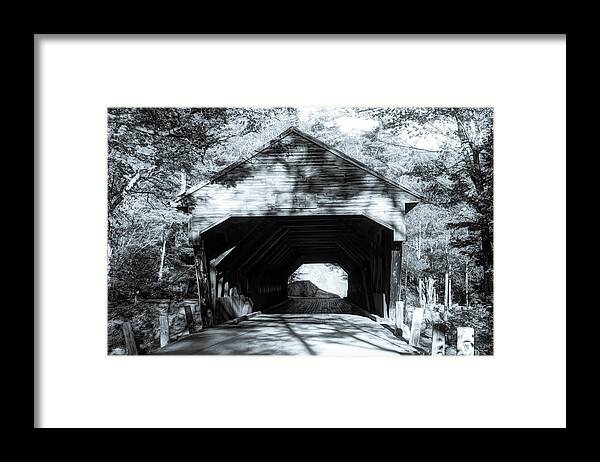 Albany Nh Fall Colors Framed Print featuring the photograph Late afternoon at the Albany covered bridge by Jeff Folger