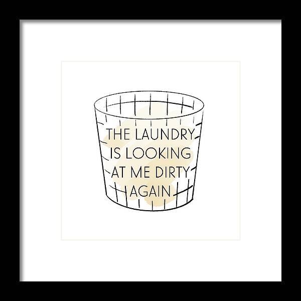 Laundry Framed Print featuring the digital art Laundry Day by Anna Quach
