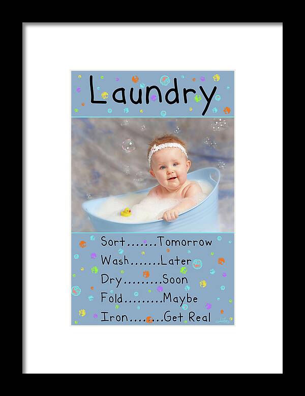 Baby Framed Print featuring the photograph Laundry Or Not by Jill Love