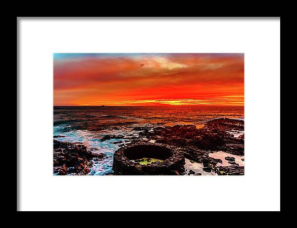  Framed Print featuring the photograph Lava Bath after Sunset by John Bauer