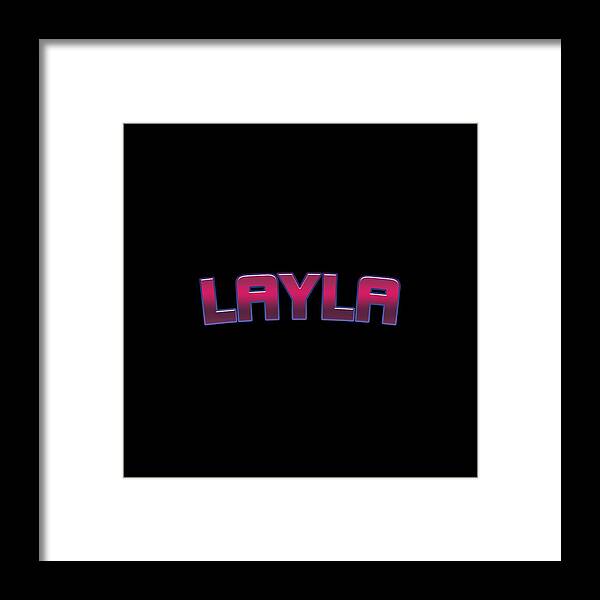 Layla Framed Print featuring the digital art Layla #Layla by TintoDesigns