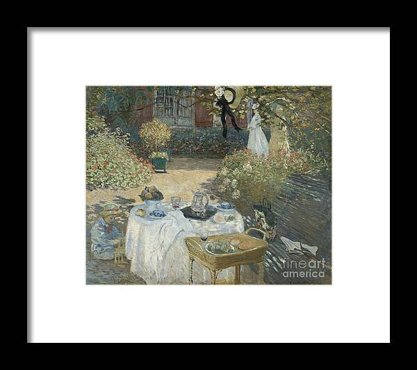 Breakfast Framed Print featuring the drawing Le Dejeuner Breakfast by Heritage Images