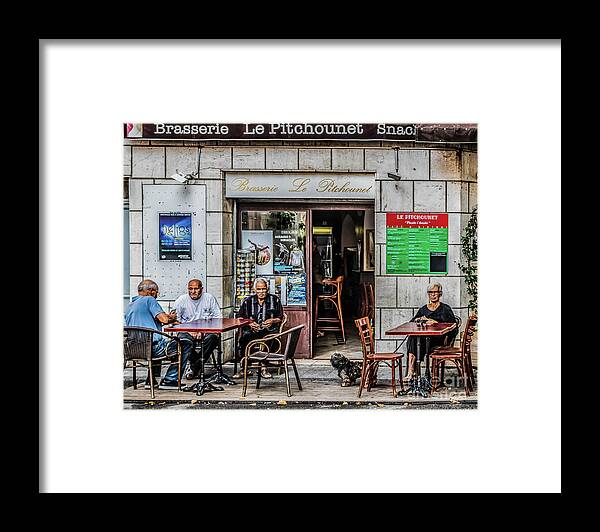 Architecture Framed Print featuring the photograph Le Pitchounet Brasserie by Thomas Marchessault