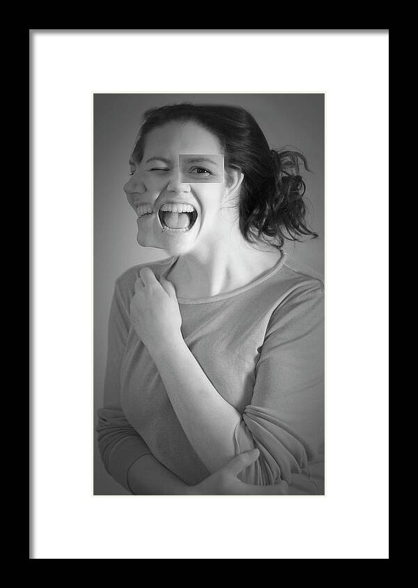 Composite Photograph B&w Framed Print featuring the photograph Leah by George Pennington