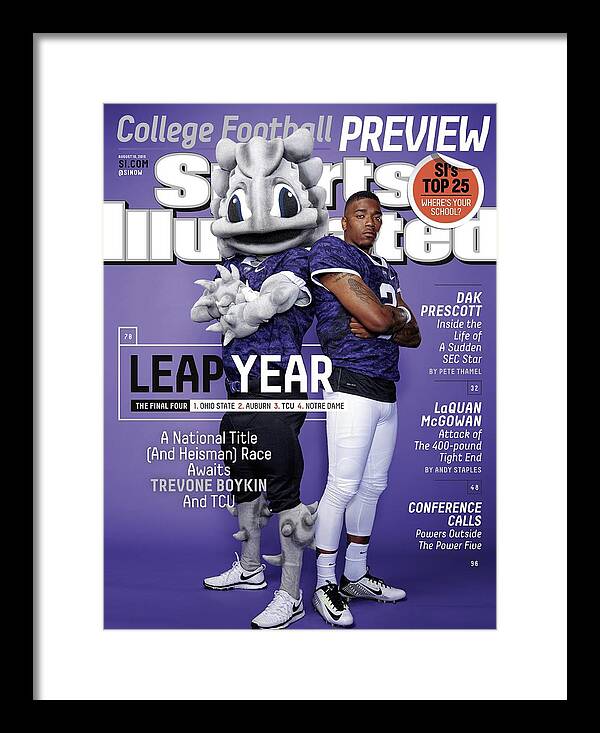 Magazine Cover Framed Print featuring the photograph Leap Year 2015 College Football Preview Issue Sports Illustrated Cover by Sports Illustrated