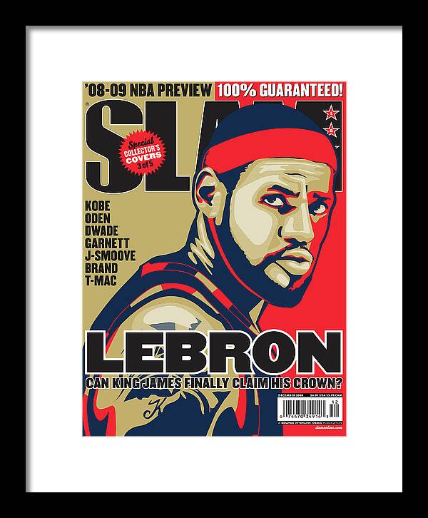 Lebron James Framed Print featuring the photograph Lebron: Can King James Finally Claim His Crown? SLAM Cover by Slam