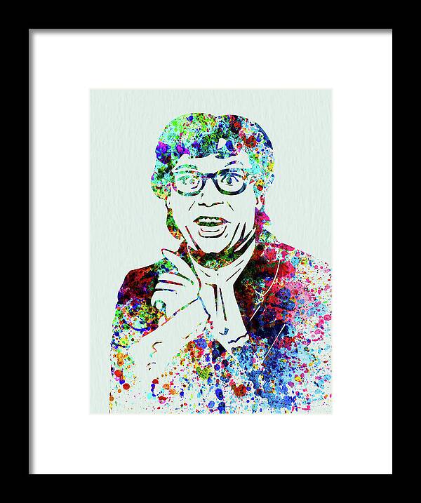 Austin Powers Framed Print featuring the mixed media Legendary Austin Powers Watercolor by Naxart Studio