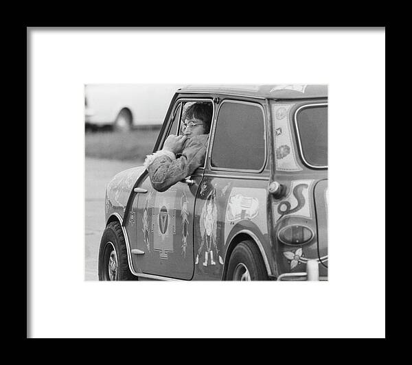 John Lennon Framed Print featuring the photograph Lennon In Mini by Keystone Features