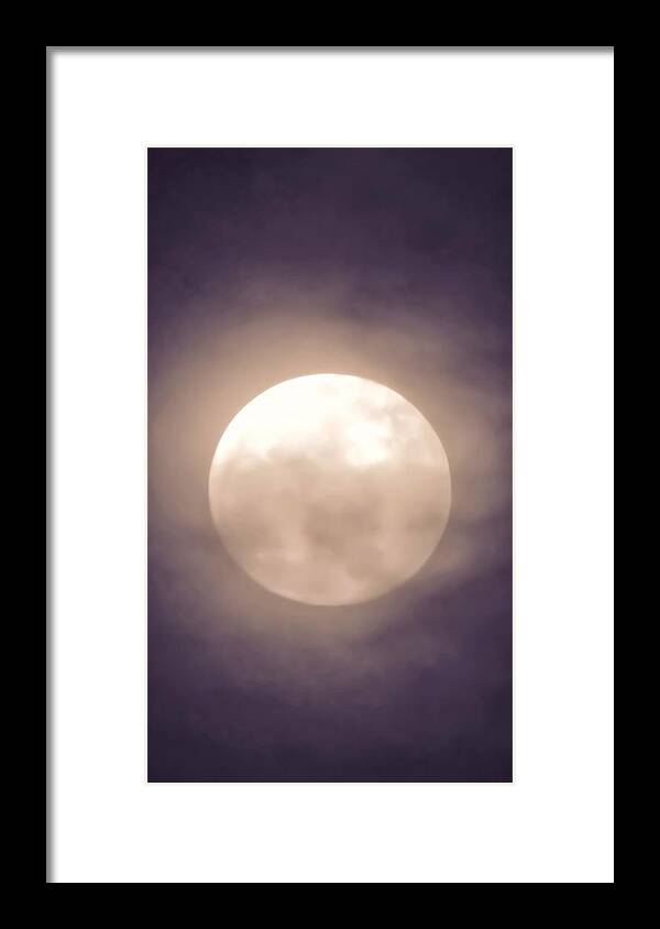 Arizona Framed Print featuring the photograph Leo Indigo-Blue Super Moon by Judy Kennedy
