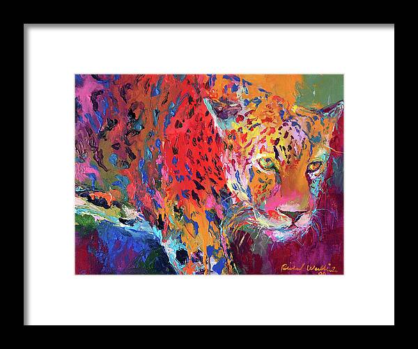 Leopard Framed Print featuring the painting Leopard 1 by Richard Wallich