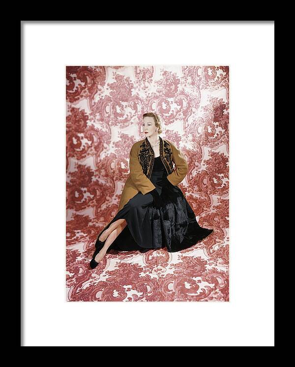 Fashion Framed Print featuring the photograph Leslie Morris In Her Own Designs by Horst P. Horst
