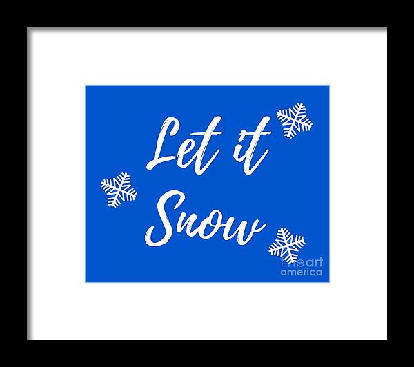 Let It Snow Framed Print featuring the digital art Let it Snow by David Millenheft
