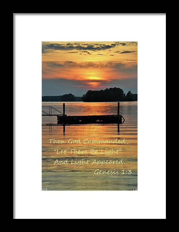 Let There Be Light Framed Print featuring the photograph Let There Be Light by Lisa Wooten