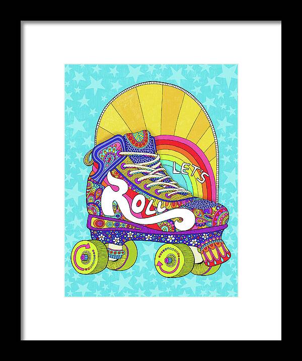 Lets Roll Framed Print featuring the digital art Lets Roll by Hello Angel