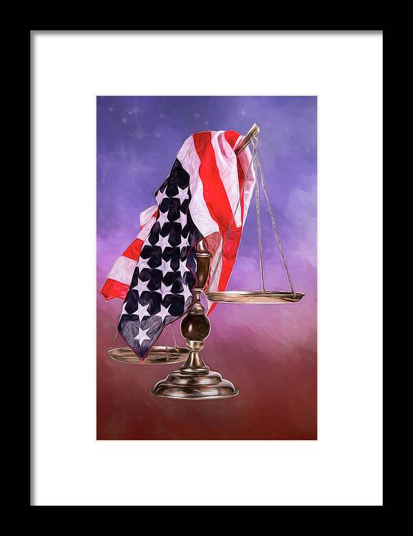 America Framed Print featuring the photograph Liberty and Justice For All by Tom Mc Nemar