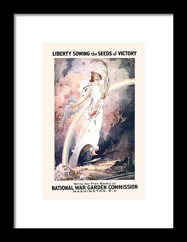 Liberty Framed Print featuring the painting Liberty Sowing the Seeds of Victory by Unknown