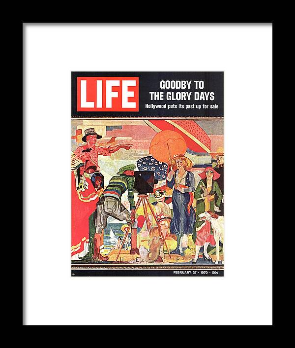 Mural Framed Print featuring the digital art LIFE Cover: February 27, 1970 by Henry Groskinsky