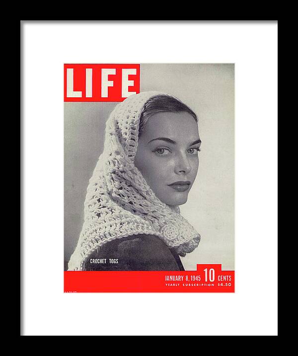 Model Framed Print featuring the photograph LIFE Cover: January 8, 1945 by Nina Leen