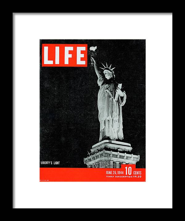 Life Magazine Framed Print featuring the digital art LIFE Cover: June 26, 1944 by Dmitri Kessel