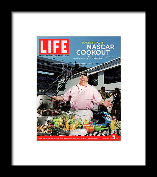 Mario Batali Framed Print featuring the digital art LIFE Cover: May 5, 2006 by Brian Finke