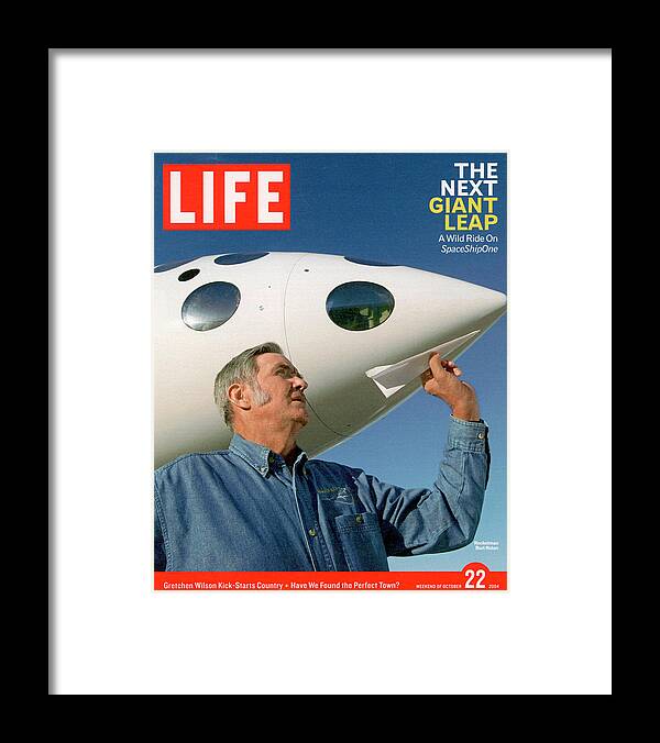 Burt Rutan Framed Print featuring the digital art LIFE Cover: October 22, 2004 by Mark Greenberg