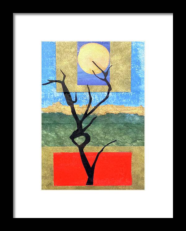 Abstract Framed Print featuring the painting Life by Sharon Williams Eng