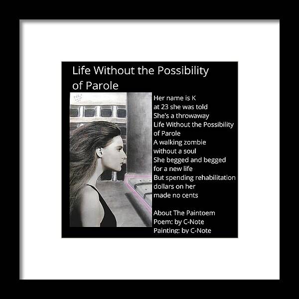 Black Art Framed Print featuring the digital art Life Without the Possibility of Parole Paintoem by Donald C-Note Hooker