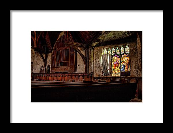 Abandoned Framed Print featuring the photograph Light Among The Ruins by Kristia Adams