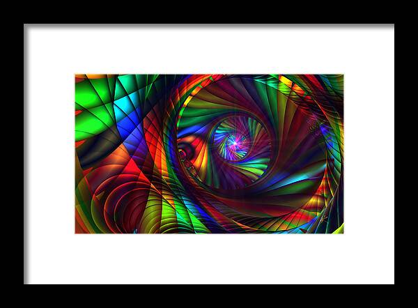 Light At The End Of The Tunnel Framed Print featuring the digital art Light at the end of the Tunnel by Kiki Art