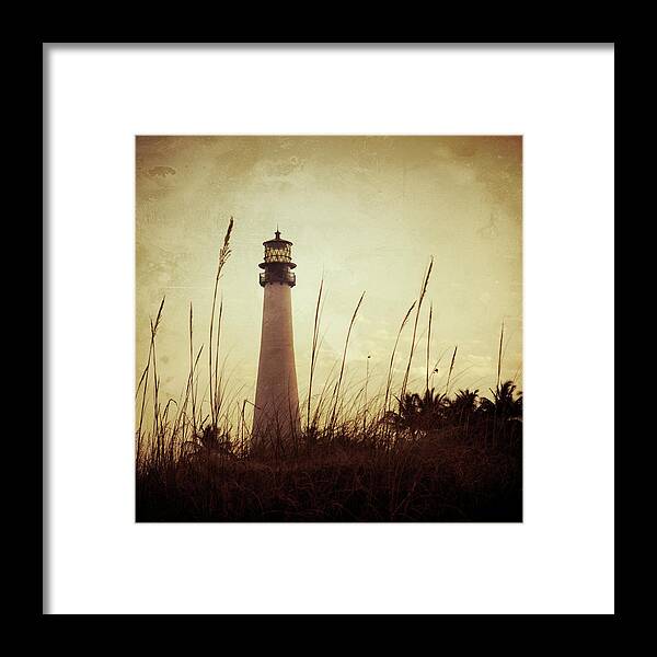Florida Framed Print featuring the photograph Lighthouse At Sunset by Thepalmer