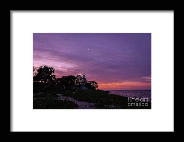 Sunrises Framed Print featuring the photograph Lighthouse Dawn by DB Hayes