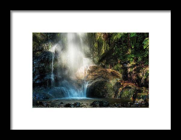 Waterfall Framed Print featuring the photograph Lights and shadows - 2 by Paul MAURICE