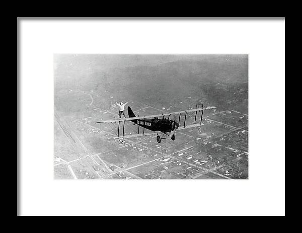 1920s Framed Print featuring the photograph Lillian Boyer Wingwalking, 1922 by Science Source