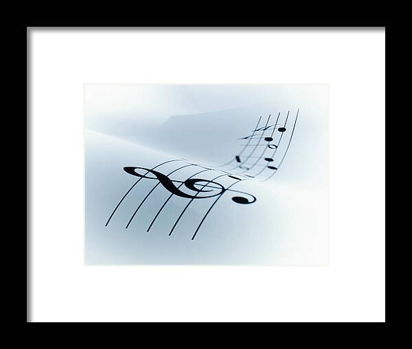 Sheet Music Framed Print featuring the photograph Line Of Music by Adam Gault