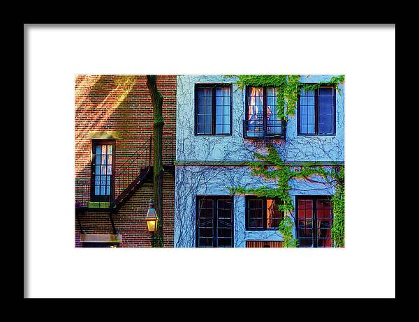 Architecture Framed Print featuring the photograph Lines, Texture, Shapes Oh My by Dee Browning