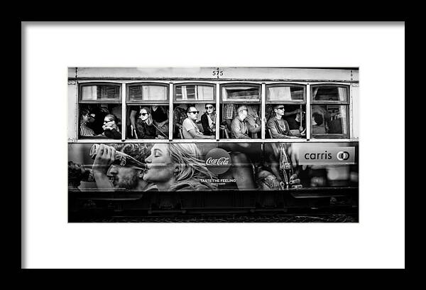 Tram Framed Print featuring the photograph Lisbon Tram 575 by Saa Pezelj