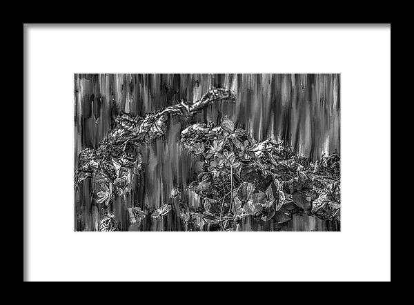 Little Blue Framed Print featuring the mixed media Little Blue BW #i6 by Leif Sohlman