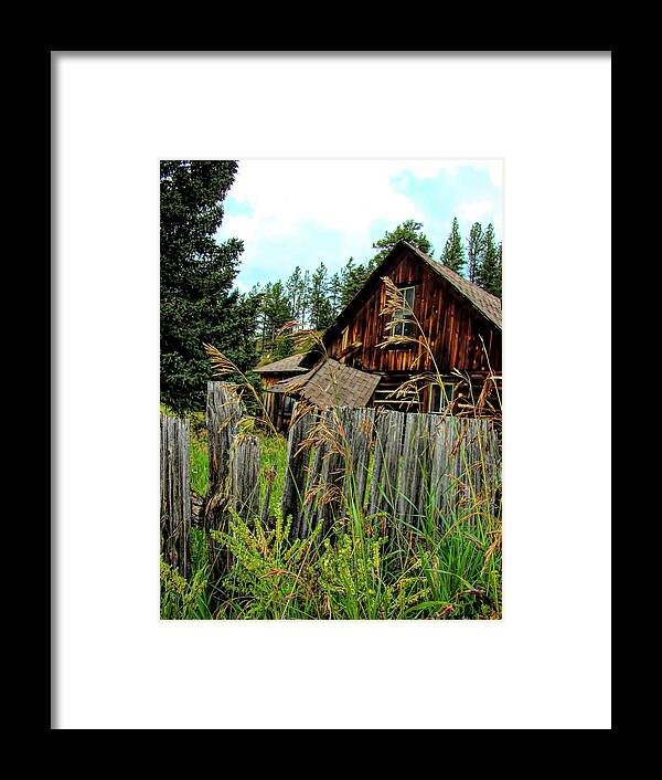 Cabin Framed Print featuring the photograph LIttle Cabin Black Hills by Cathy Anderson