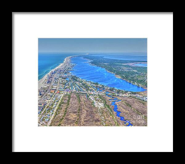 Little Lagoon 7489 Framed Print featuring the photograph Little Lagoon 7489 by Gulf Coast Aerials -
