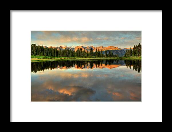 Tranquility Framed Print featuring the photograph Little Molas Lake Sunset by A. V. Ley