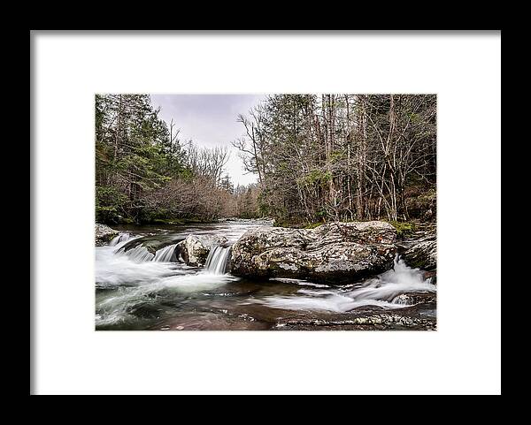 Little Pigeon River Framed Print featuring the photograph Little Pigeon River by Mel Hensley