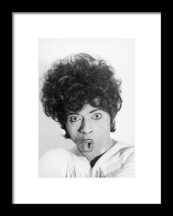 Little Richard (Rock 'n' Roll Singer) Posing In Mod Fringed Framed Print