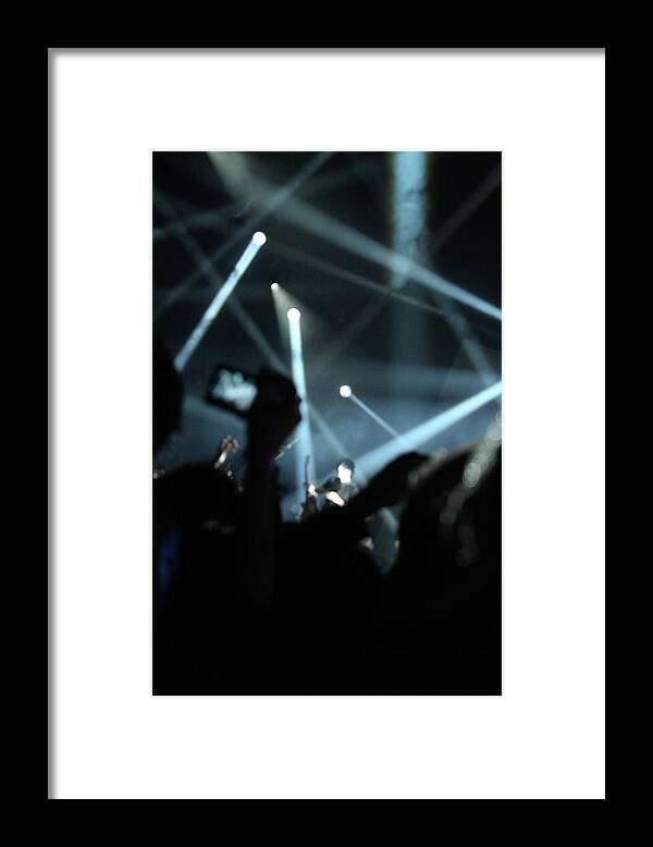 Hand Raised Framed Print featuring the photograph Live At Manchester Central by Photography By Priti Shikotra
