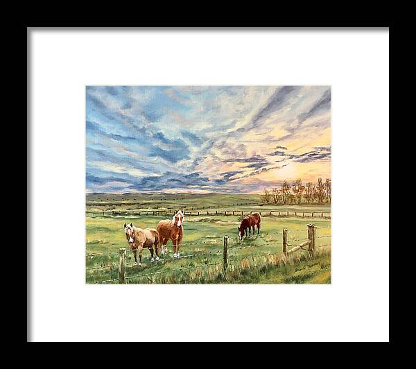 Sky Framed Print featuring the painting Living Sky by Sheila Tysdal