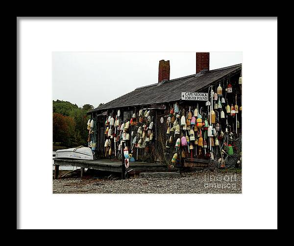 Maine Framed Print featuring the photograph Lobster Shack by Terri Brewster