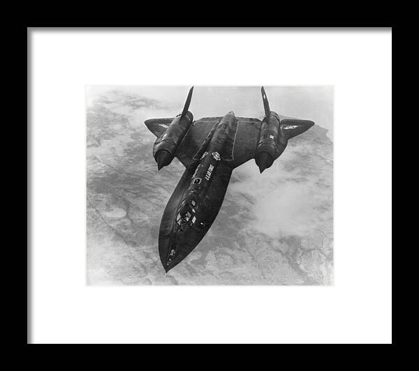 Supersonic Airplane Framed Print featuring the photograph Lockheed Blackbird by Keystone